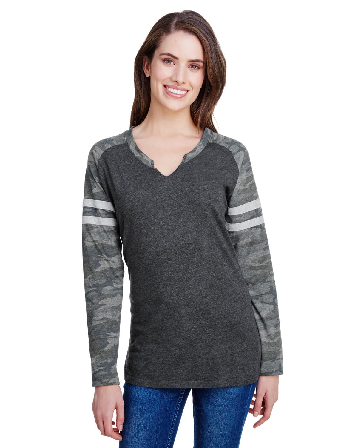 Image for Ladies' Gameday Mash-Up Long Sleeve Fine Jersey T-Shirt