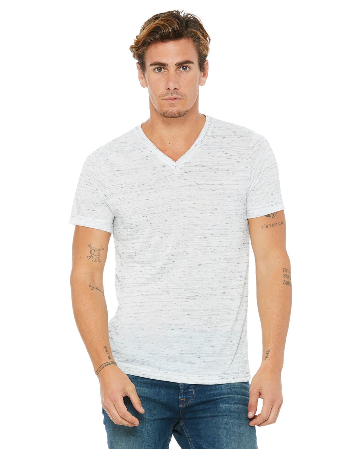 Image for Unisex Textured Jersey V-Neck T-Shirt