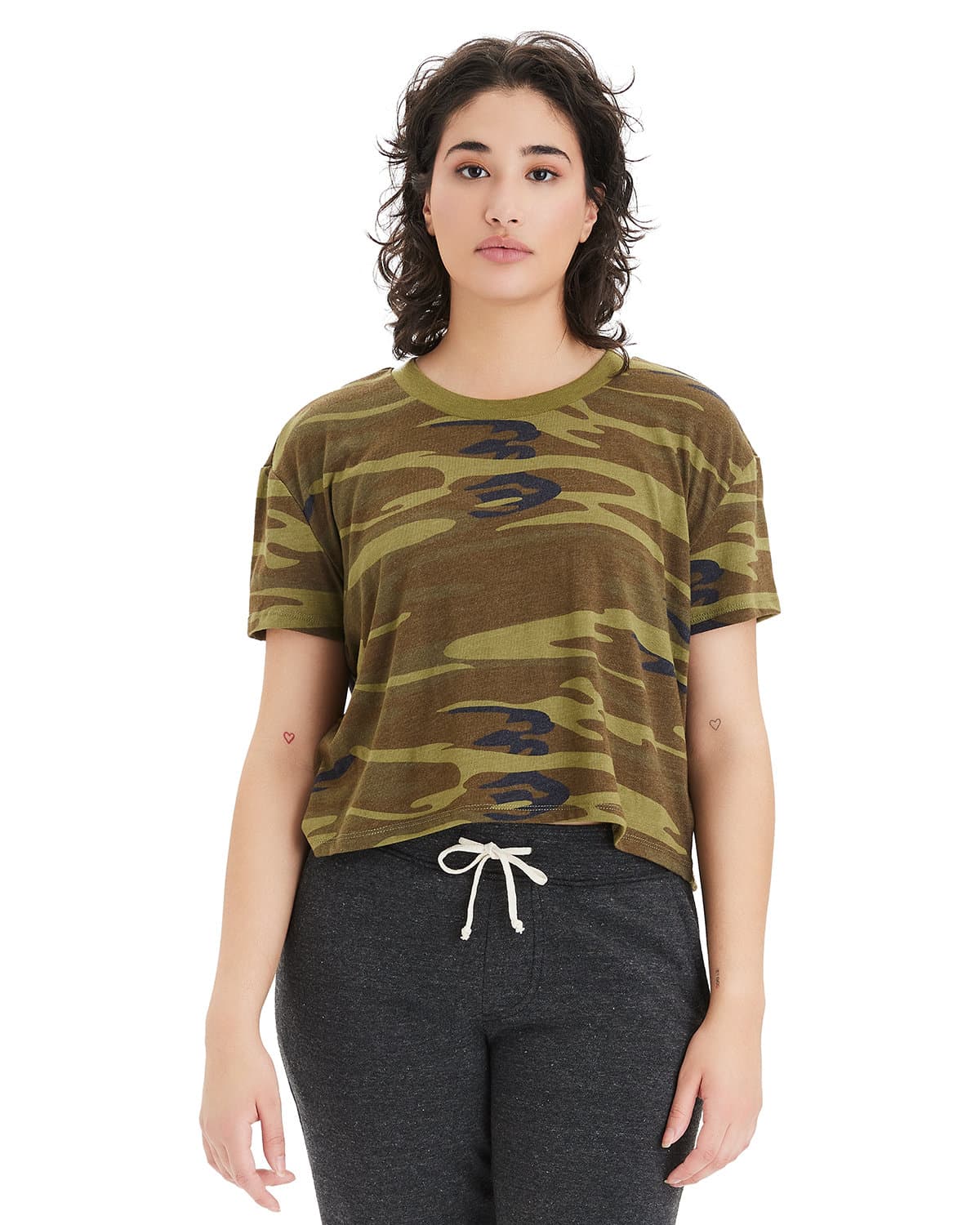 Image for Ladies' Printed Headliner Cropped T-Shirt