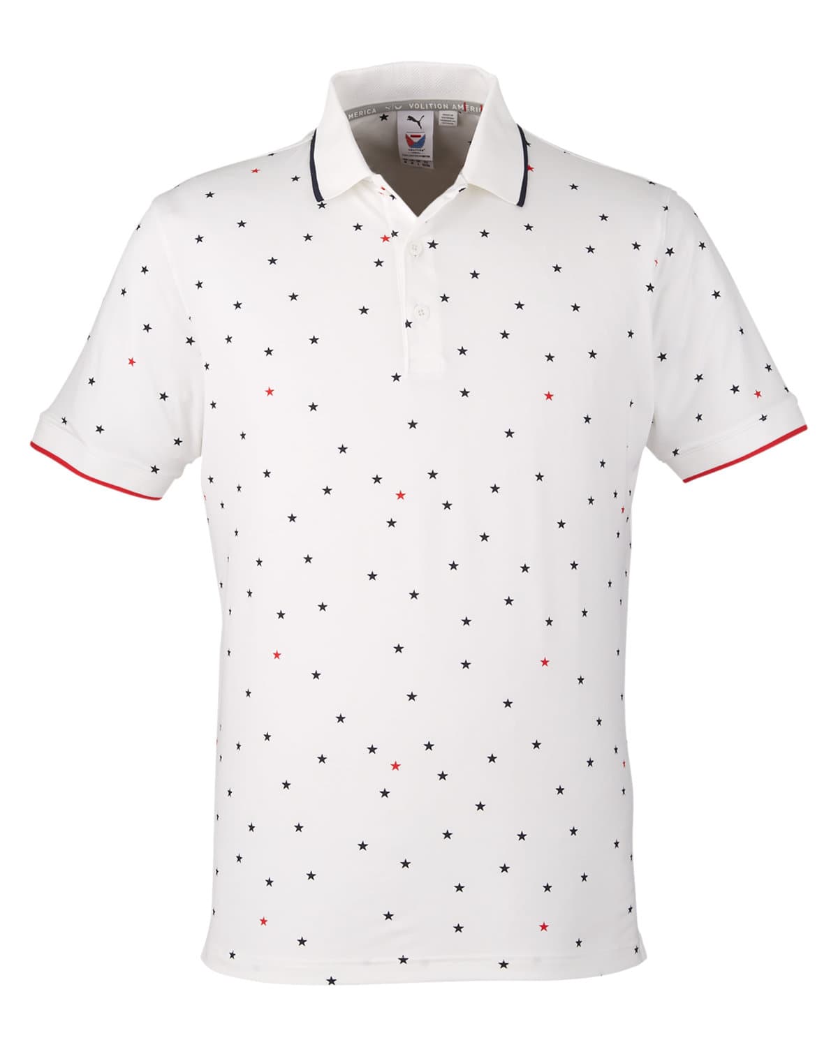 Image for Men's Volition Skylight Patriotic Polo