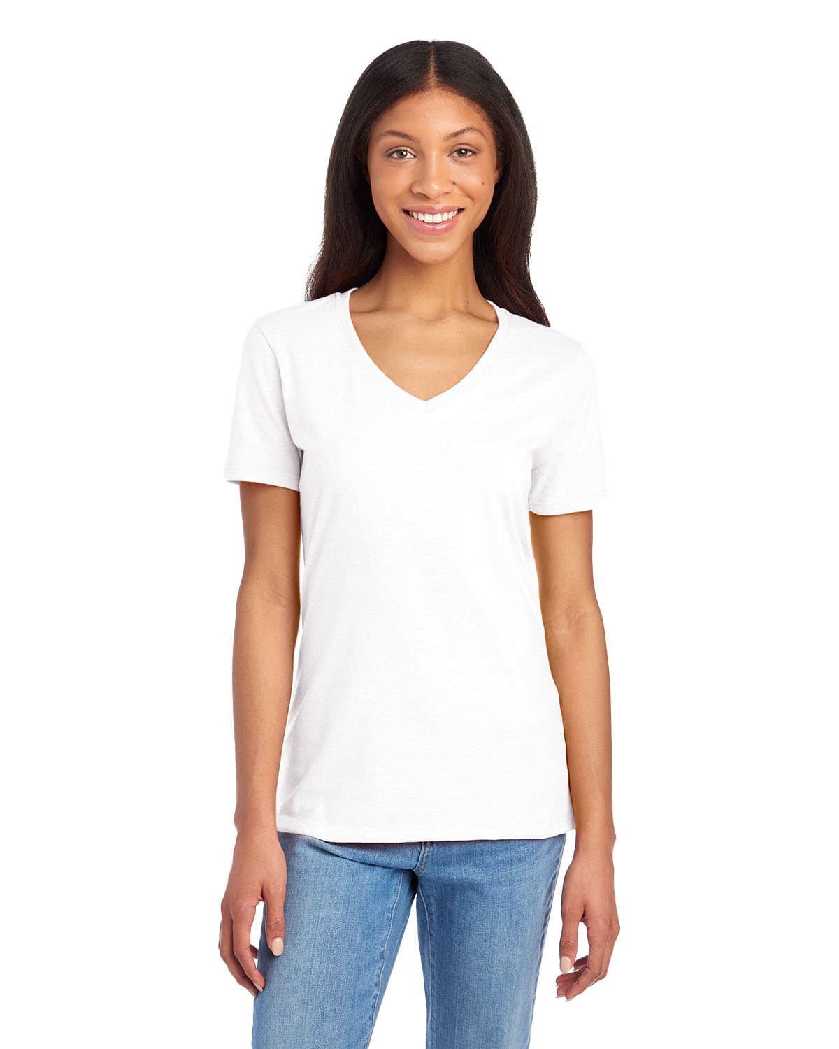 Image for Ladies' Premium Blend V-Neck T-Shirt