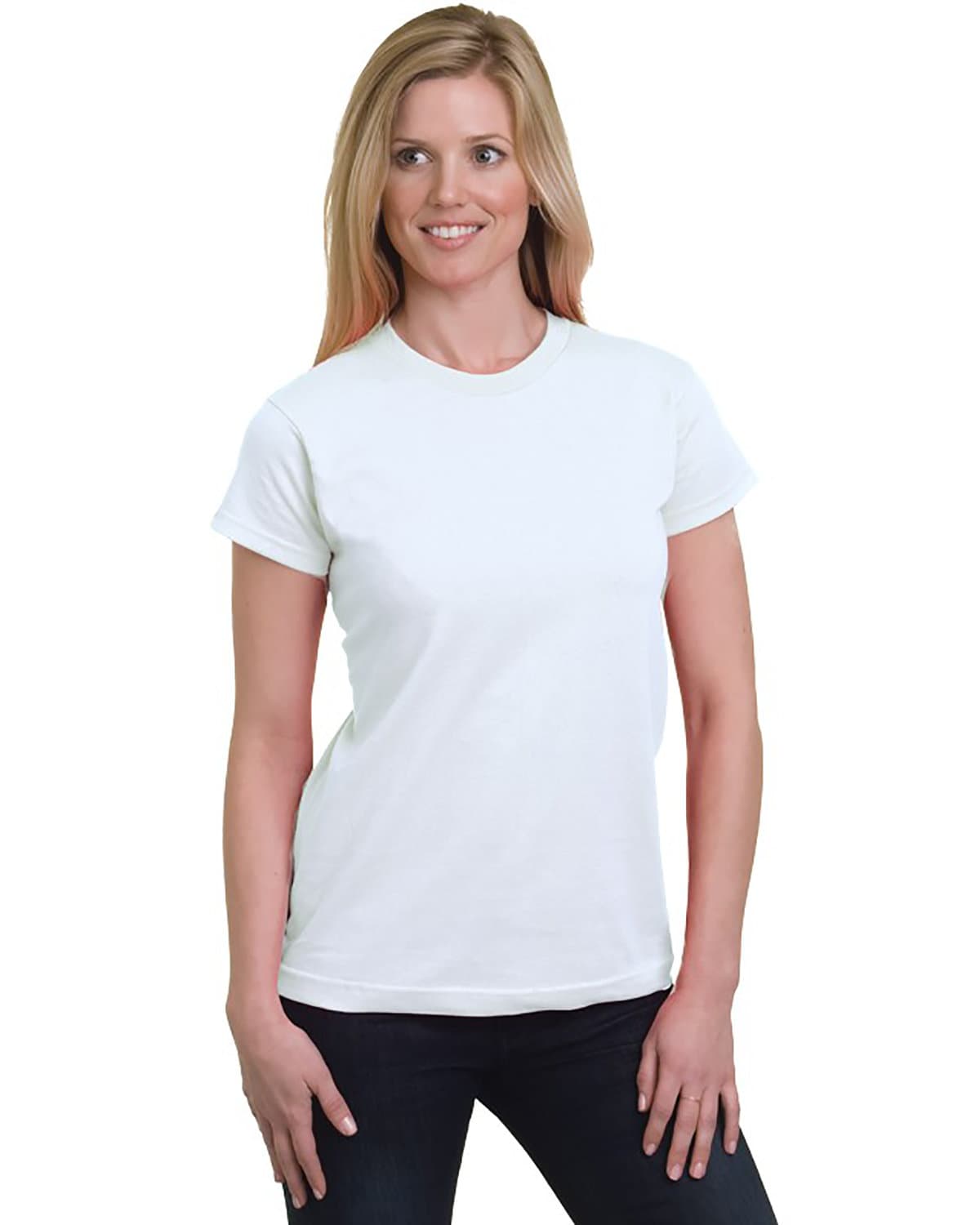 Image for Women's USA-Made Fine Jersey T-Shirt - 5850
