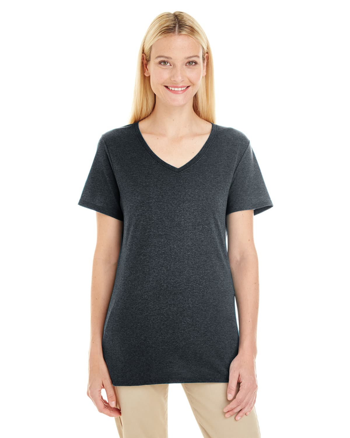 Image for Ladies' 4.5 oz. TRI-BLEND V-Neck T-Shirt