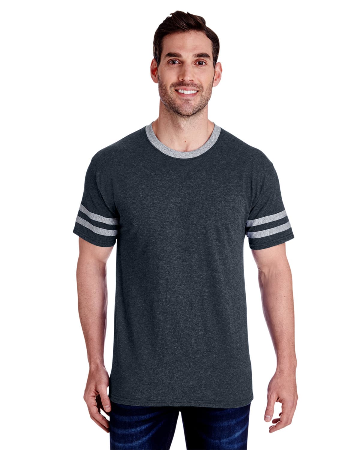 Image for Adult TRI-BLEND Varsity Ringer T-Shirt