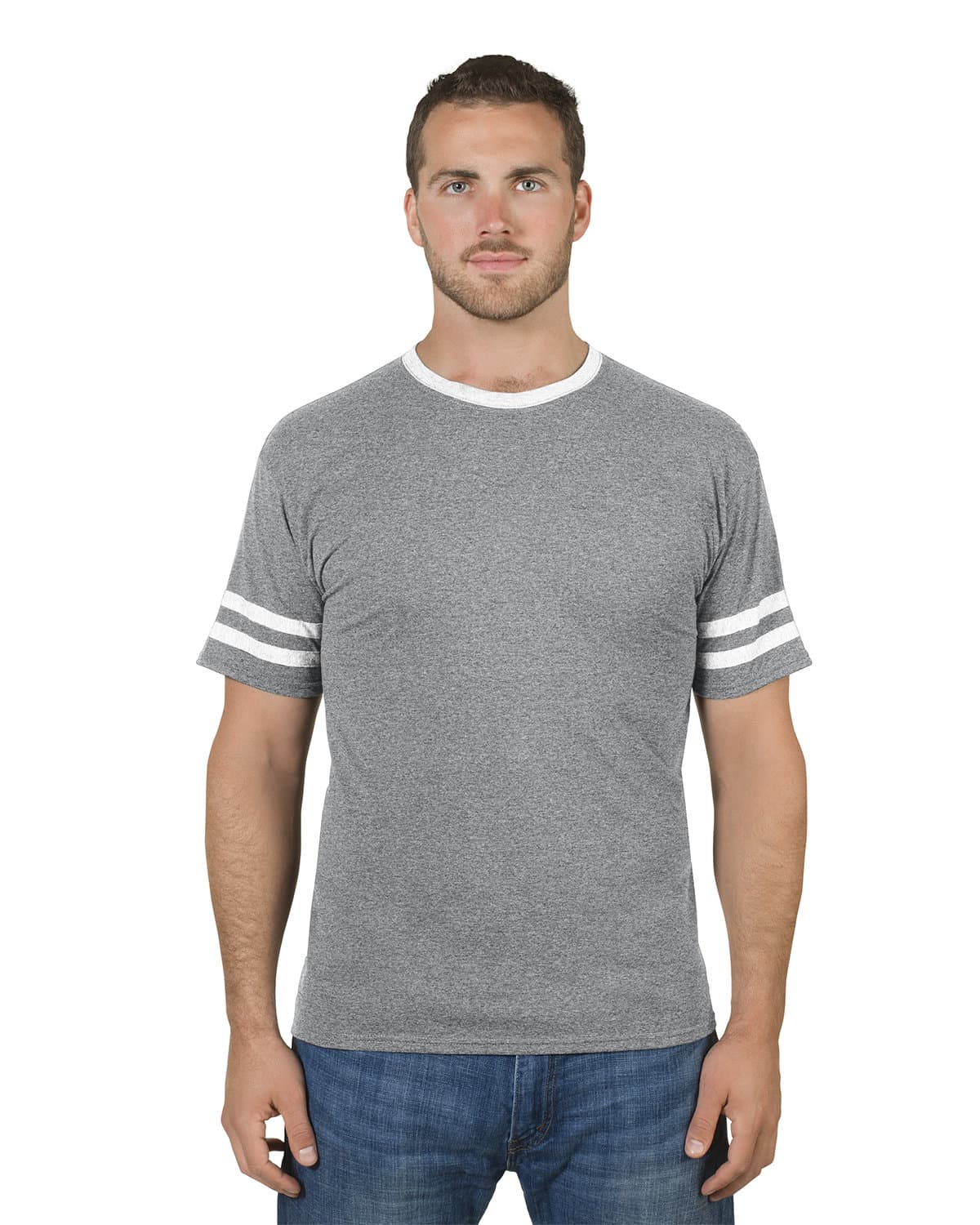 Image for Adult TRI-BLEND Varsity Ringer T-Shirt