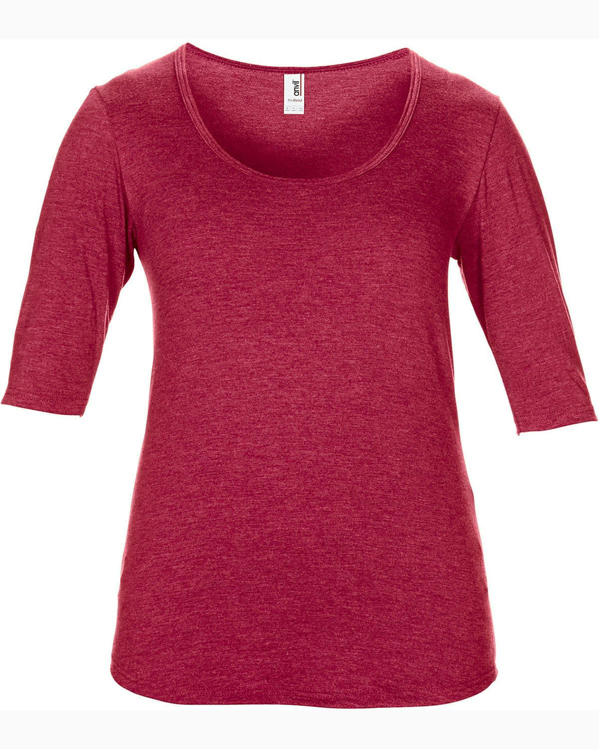 Image for Ladies' Triblend Deep Scoop 1/2-Sleeve T-Shirt