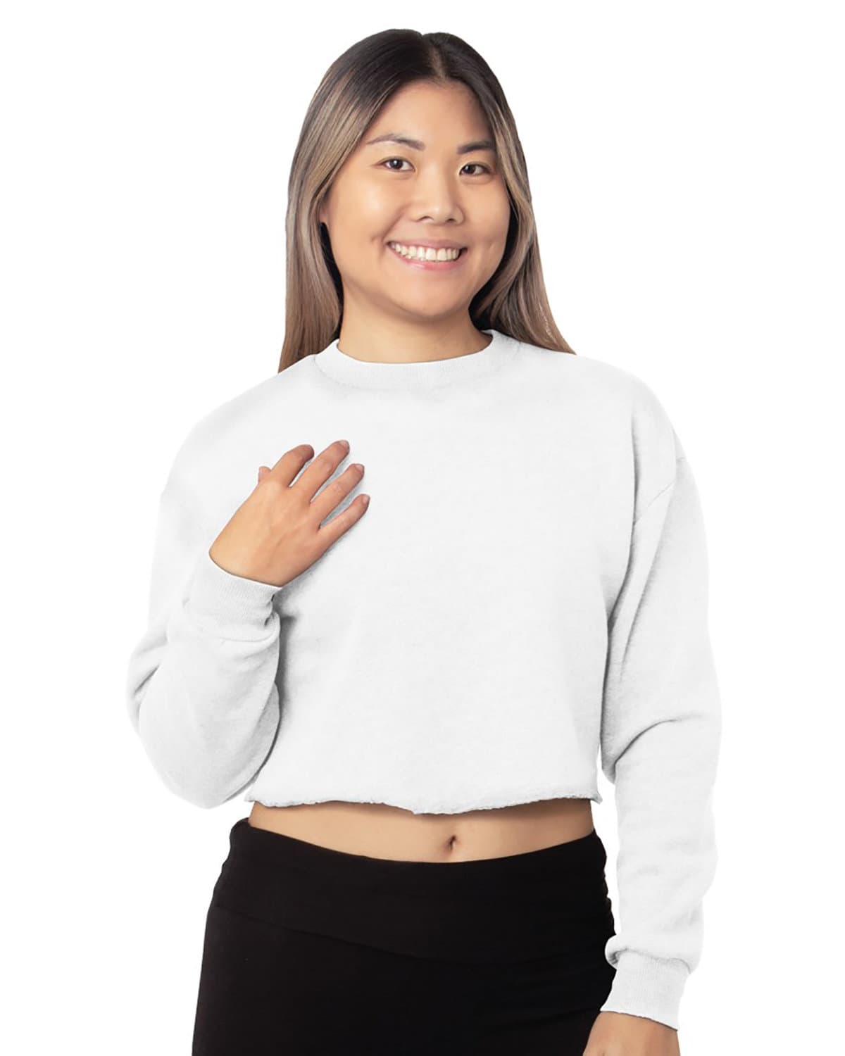 Image for Ladies' USA Made Cropped Crewneck Sweatshirt