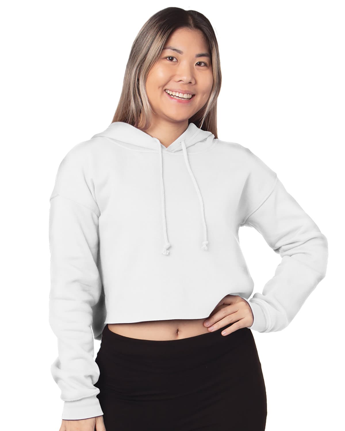 Image for Ladies' USA Made Cropped Hooded Sweatshirt