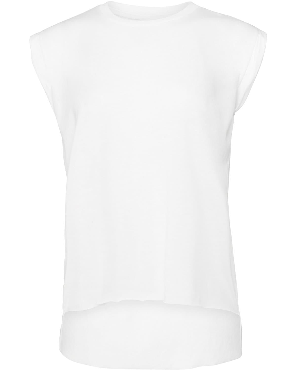 Image for Ladies' Flowy Muscle T-Shirt with Rolled Cuff