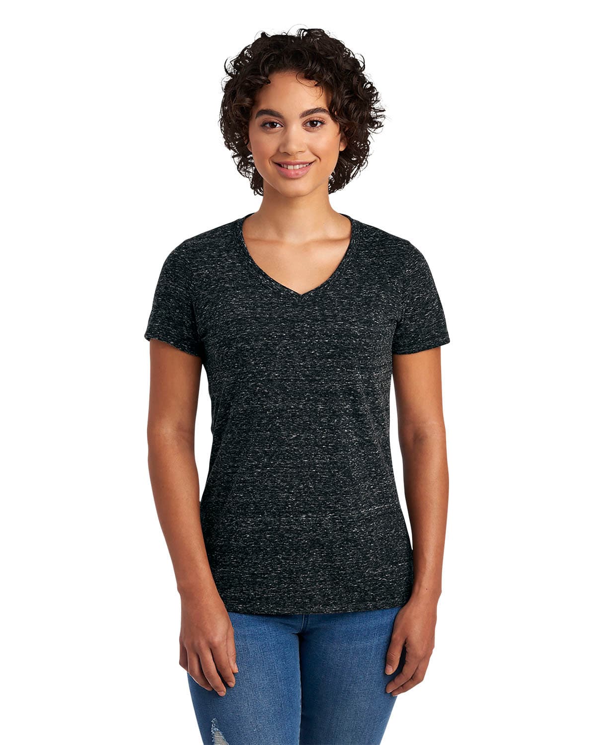 Image for Ladies' Snow Heather V-Neck T-Shirt