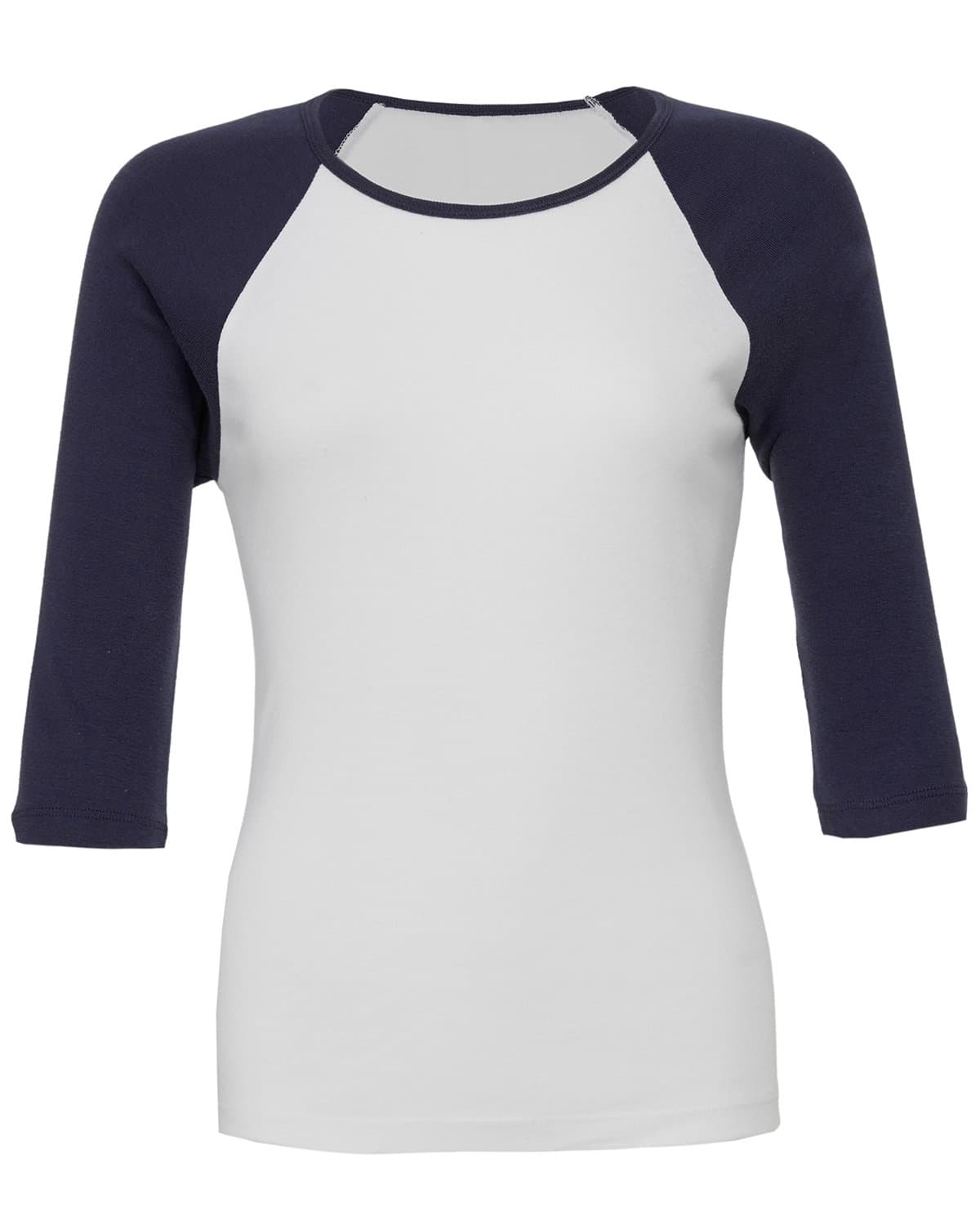 Image for Ladies' Baby Rib Three-QuarterSleeve Contrast Raglan T-Shirt