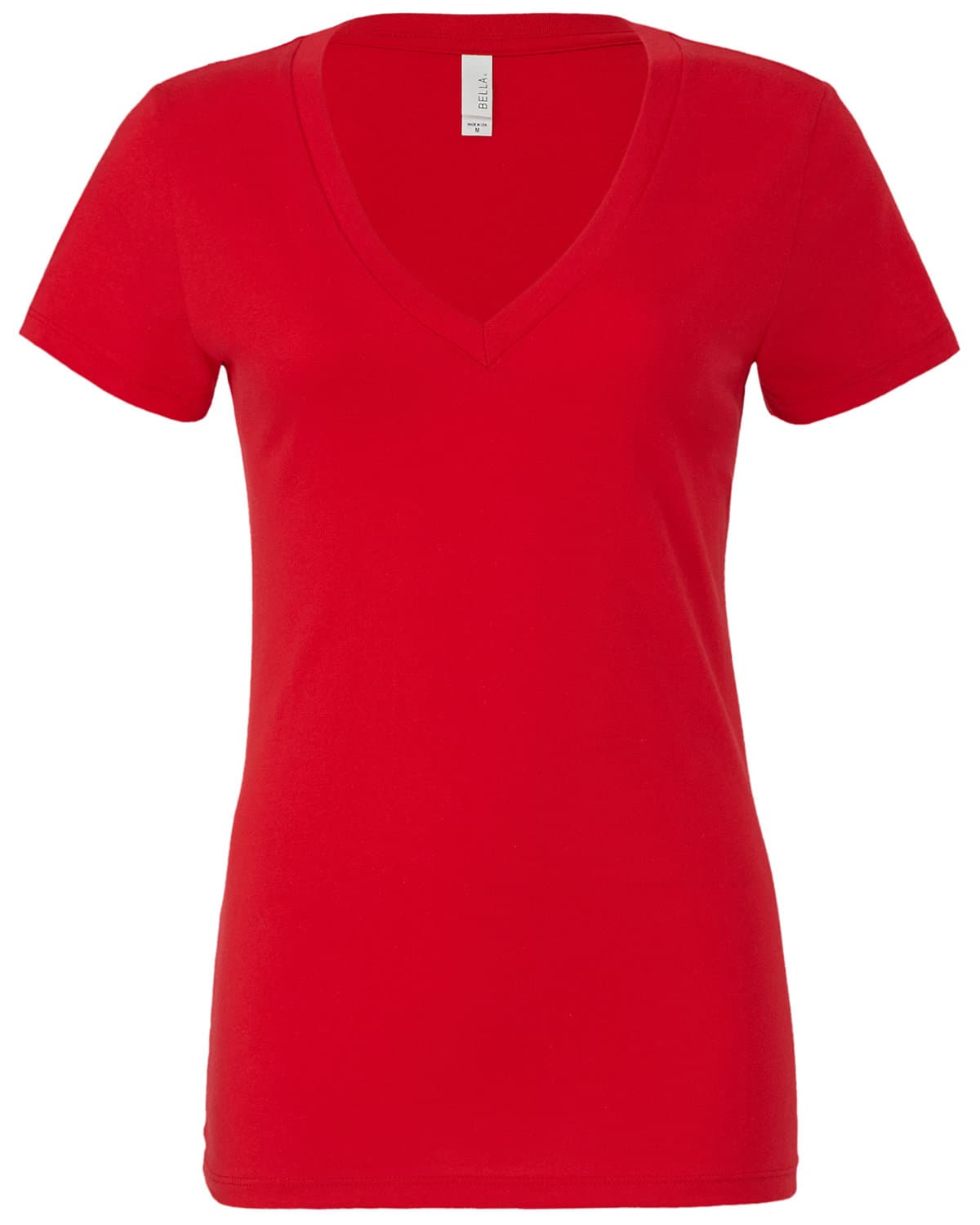 Image for Ladies' Jersey Short-Sleeve Deep V-Neck T-Shirt