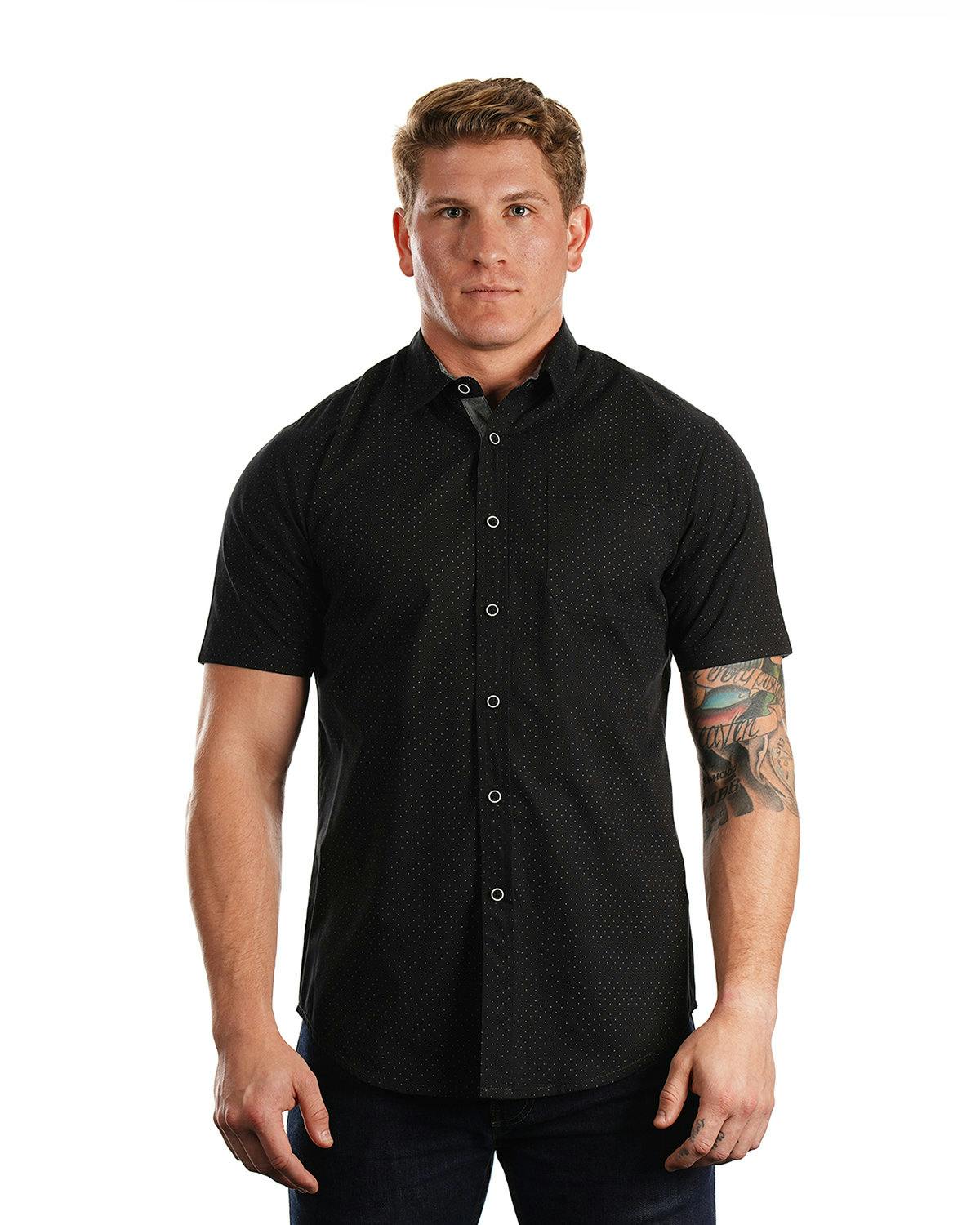 Image for Men's Peached Poplin Short Sleeve Woven Shirt