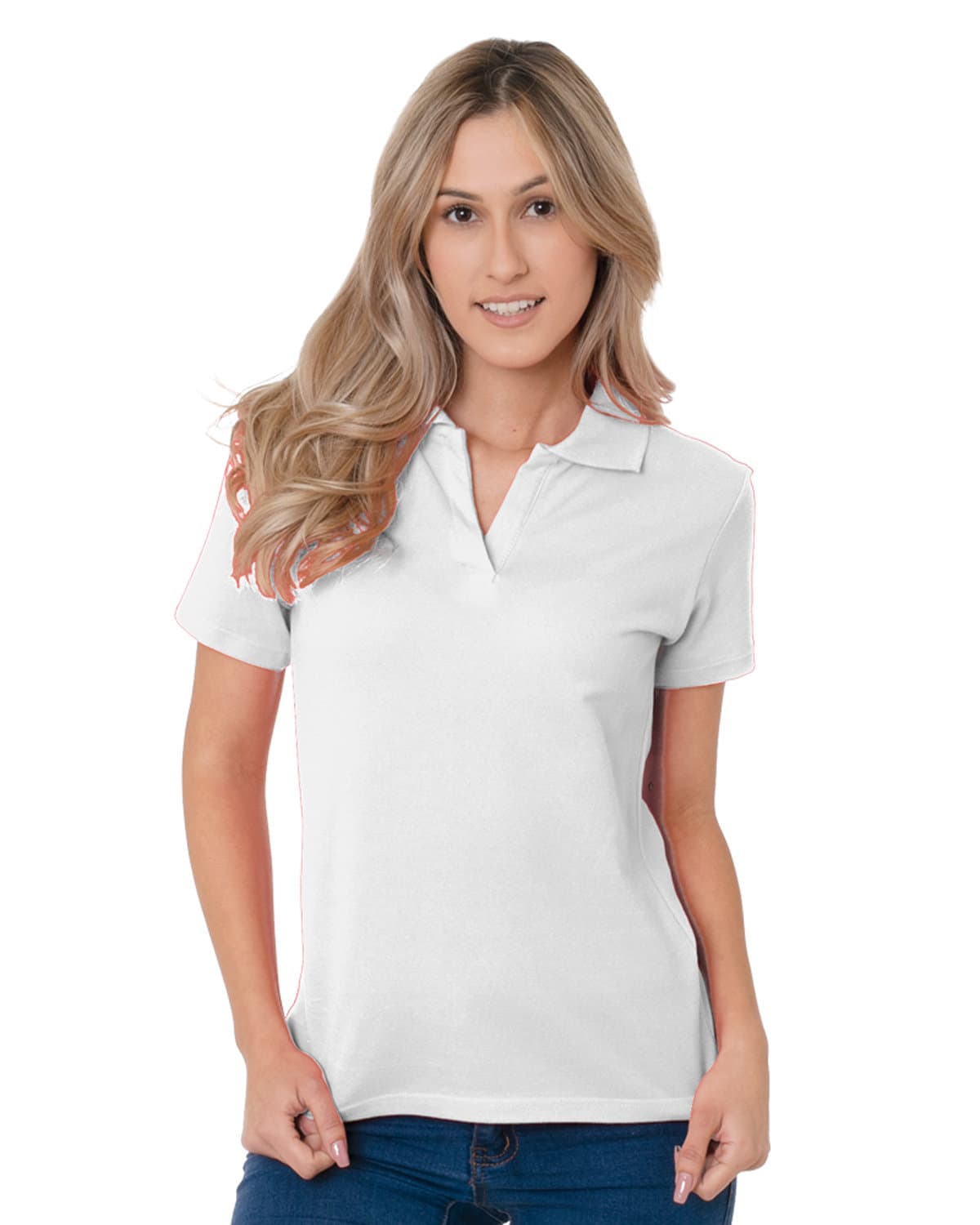 Image for Ladies' USA Made Johnny Collar Polo