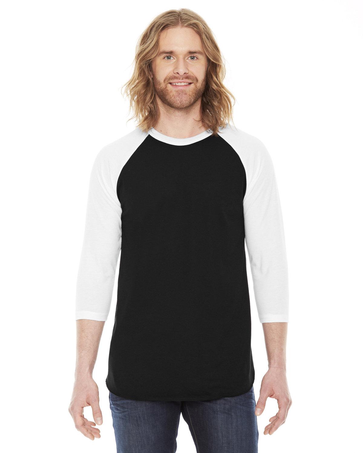 Image for Unisex Poly-Cotton 3/4-Sleeve Raglan T-Shirt