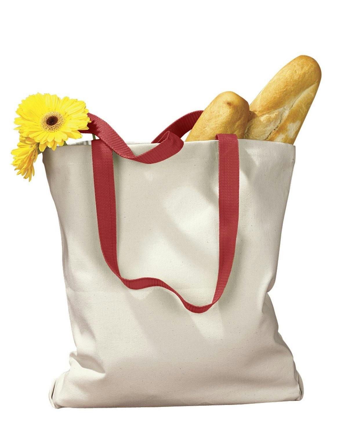 Image for Canvas Tote with Contrasting Handles