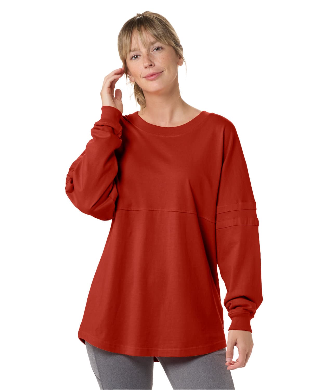 Image for Ladies' Oversized Pom Pom Jersey Fleece