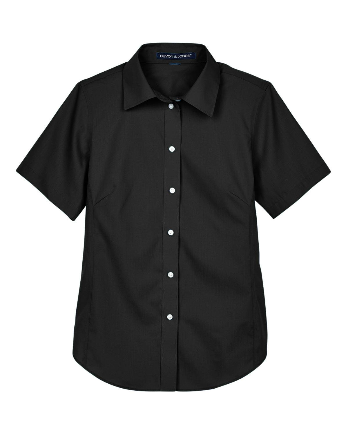 Image for Ladies' Crown Collection® Solid Broadcloth Short-Sleeve Woven Shirt