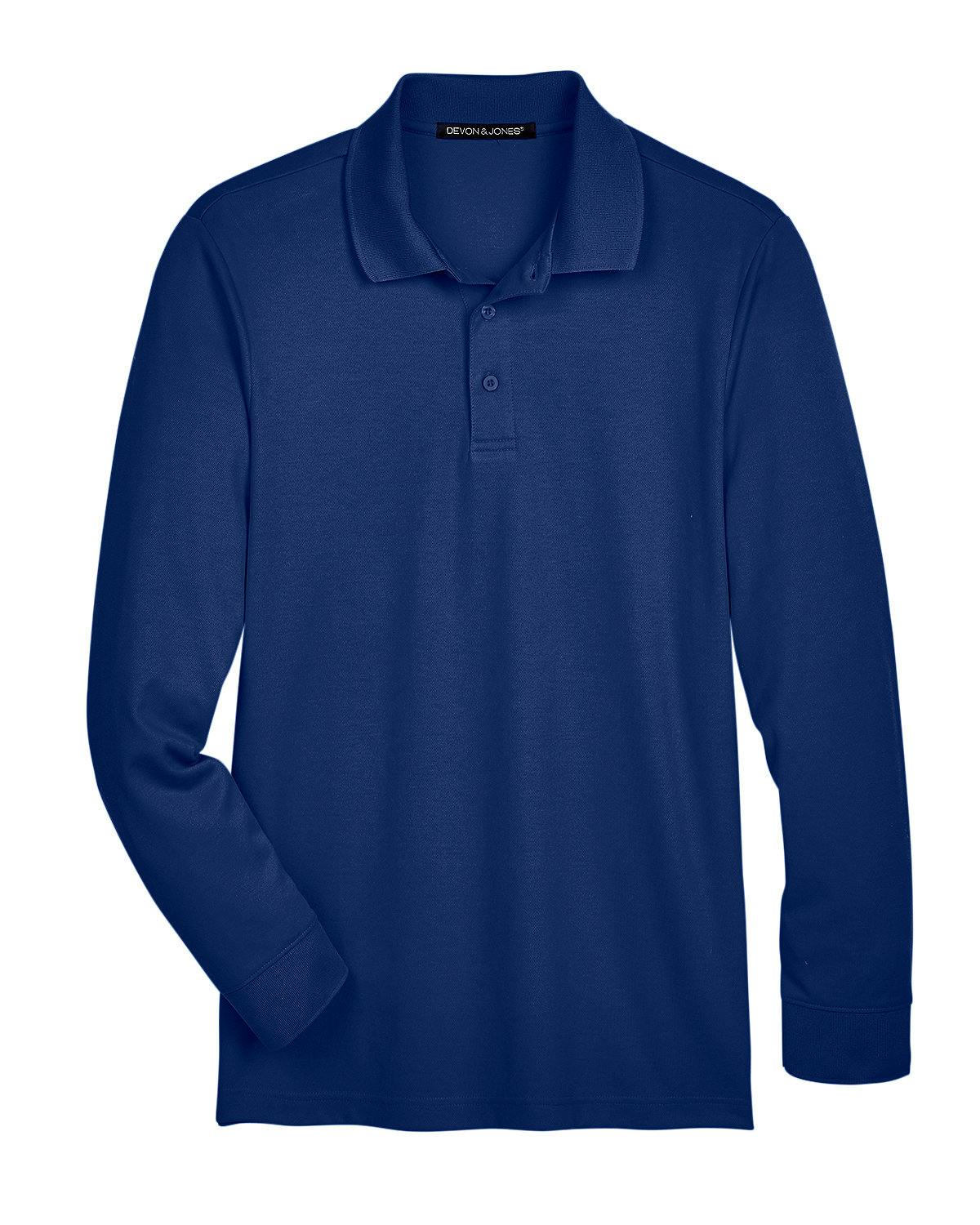 Image for CrownLux Performance® Men's Plaited Long Sleeve Polo