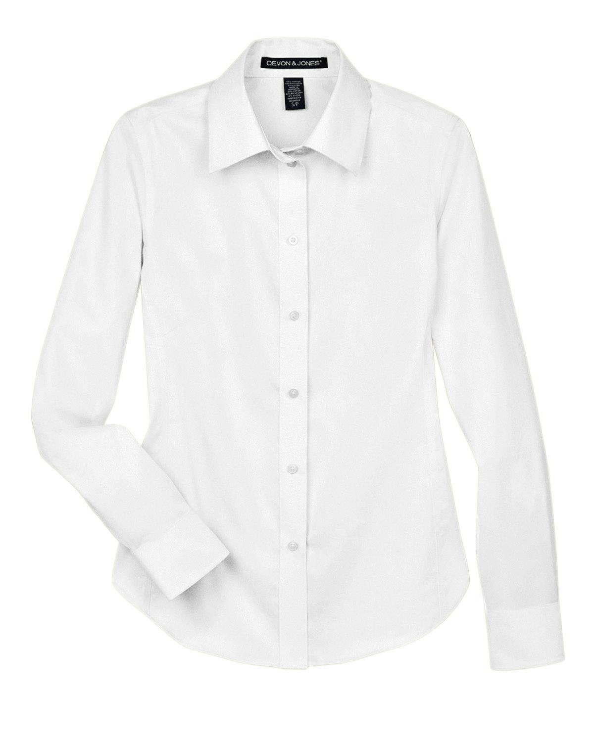 Image for Ladies' Crown Collection® Solid Stretch Twill Woven Shirt