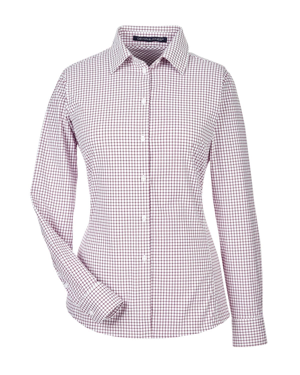 Image for CrownLux Performance® Ladies' Micro Windowpane Woven Shirt