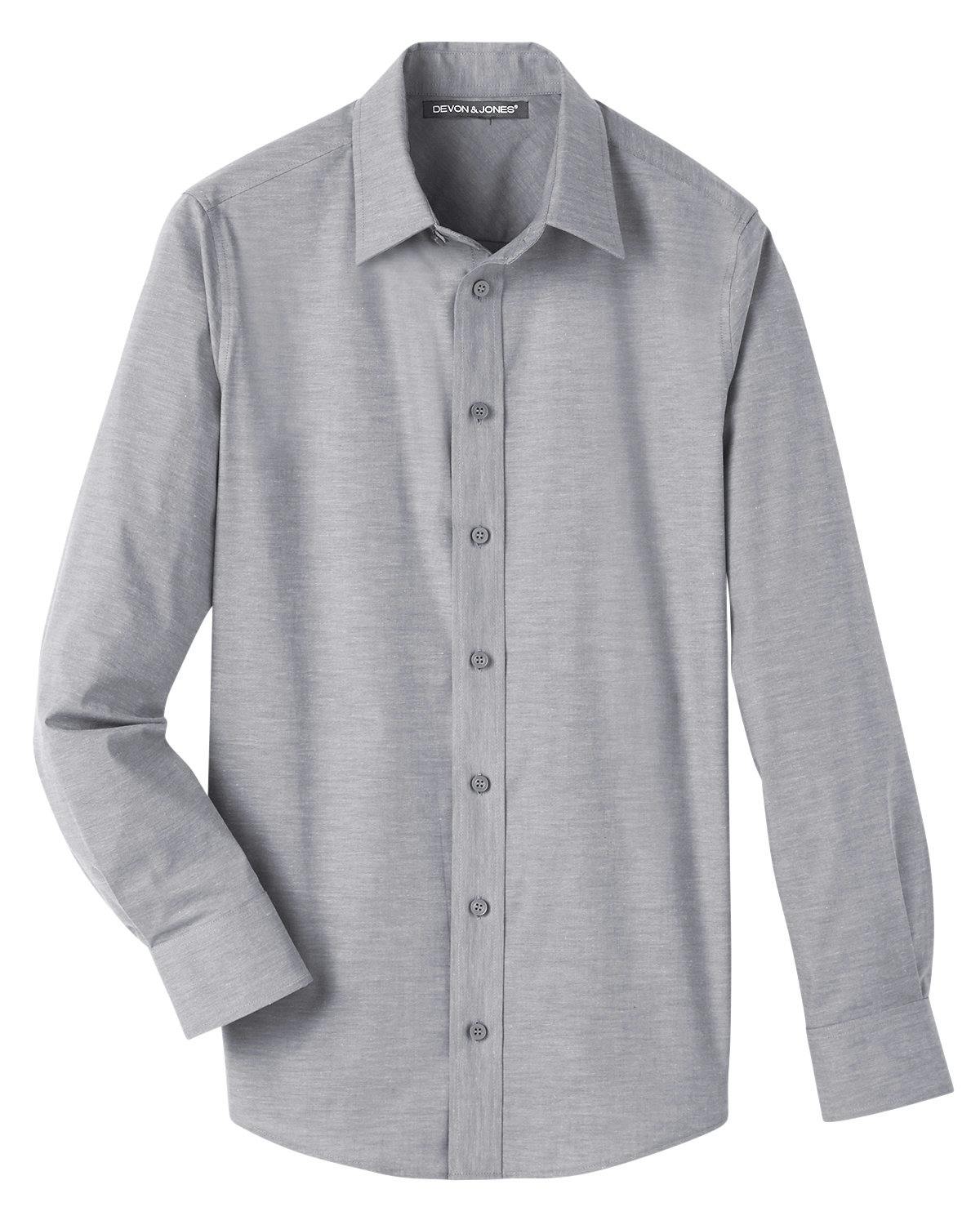 Image for Men's Crown Collection® Stretch Pinpoint Chambray Woven Shirt