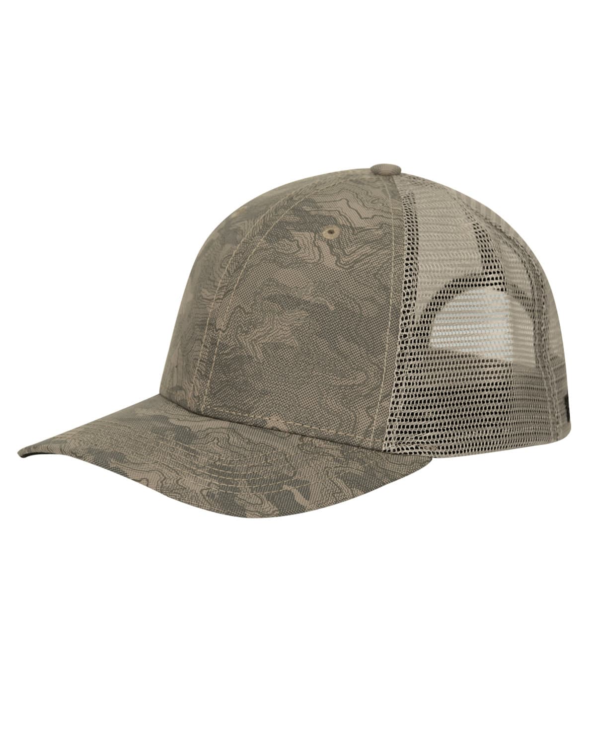 Image for Structured Mid Profile Camo Print Trucker Hat