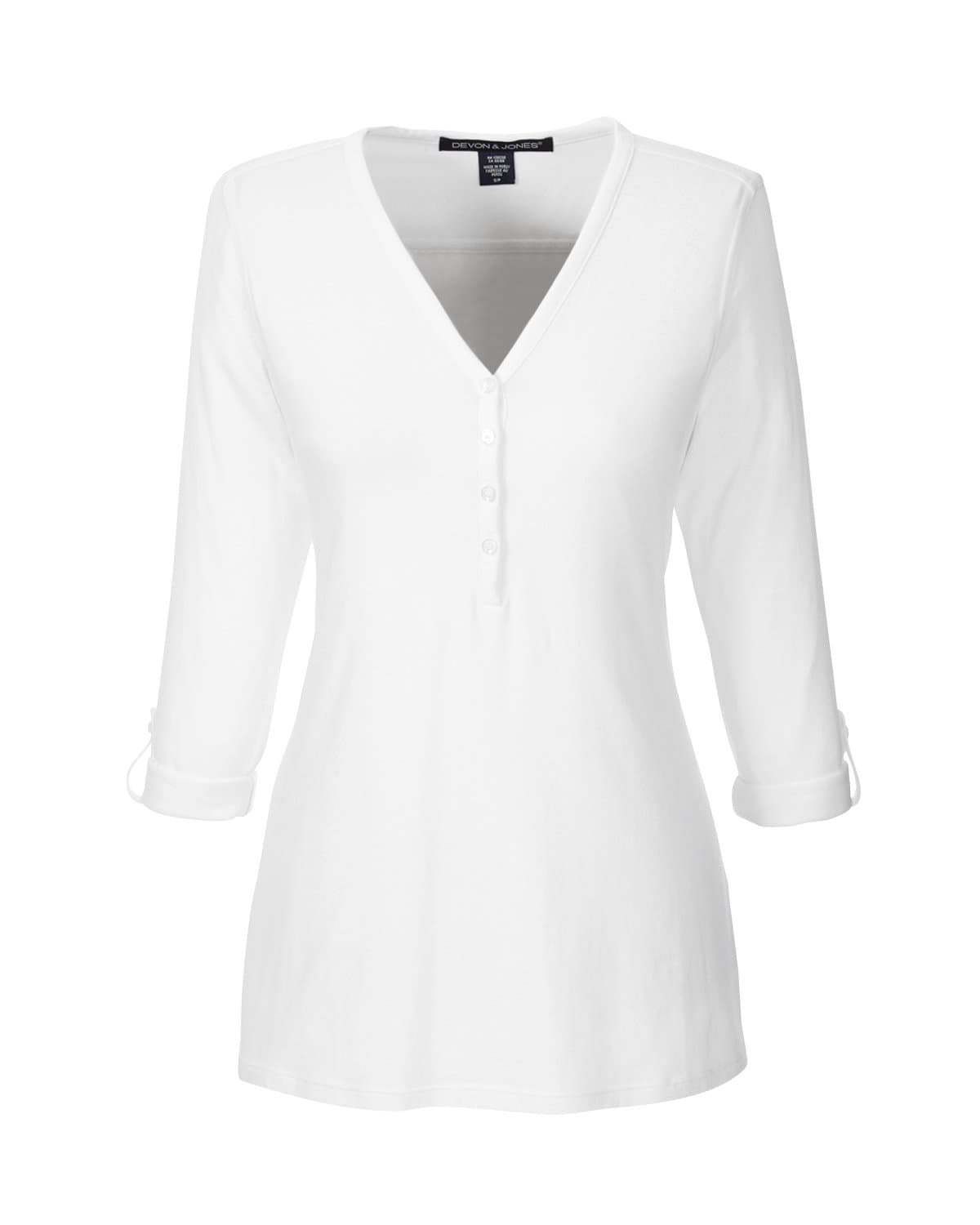 Image for Ladies' Perfect Fit™ Y-Placket Convertible Sleeve Knit Top