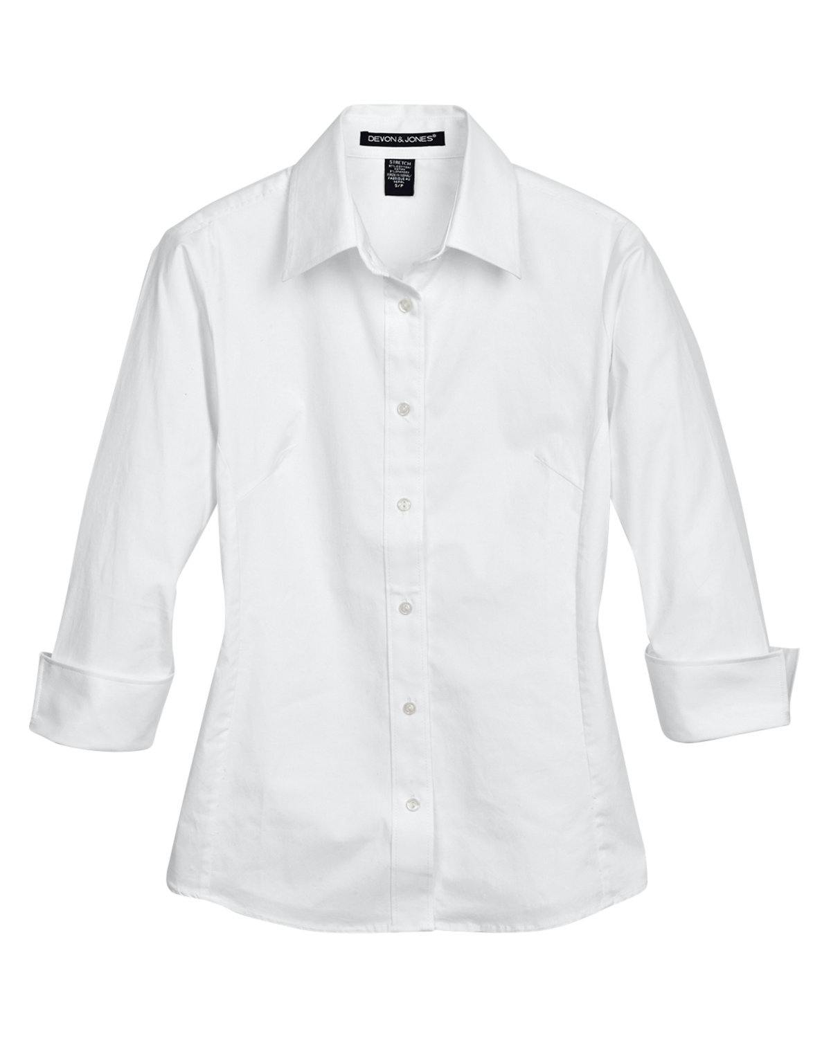 Image for Ladies' Perfect Fit™ Three-Quarter Sleeve Stretch Poplin Blouse