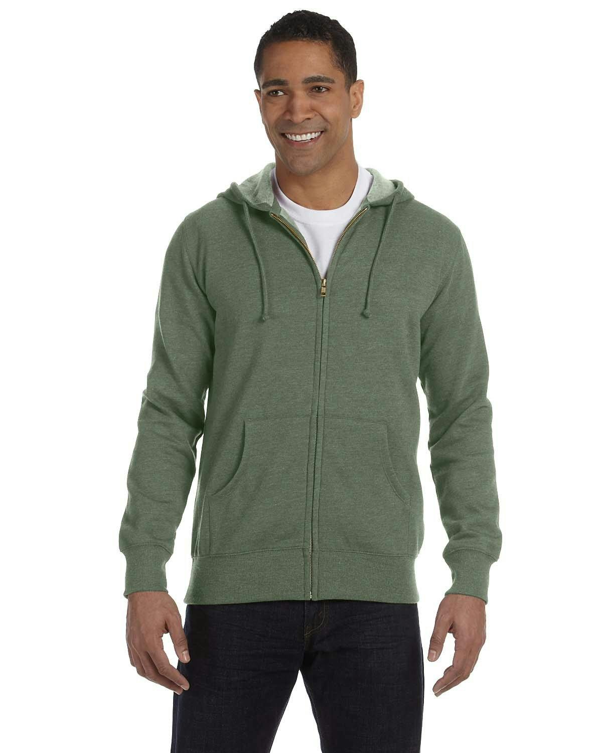 Image for Unisex Heathered Full-Zip Hooded Sweatshirt