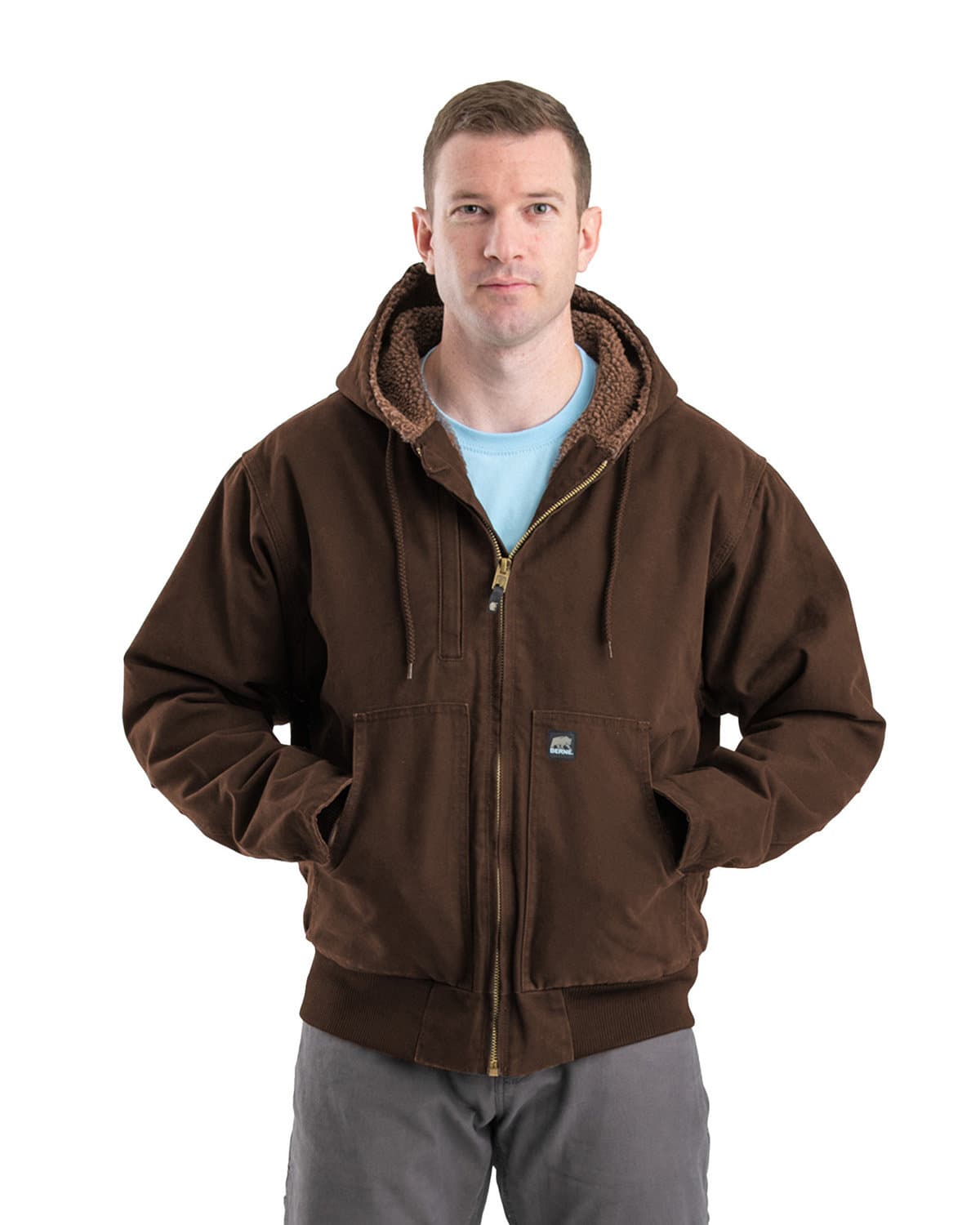 Image for Men's Highland Flex180® Washed Duck Hooded Work Jacket