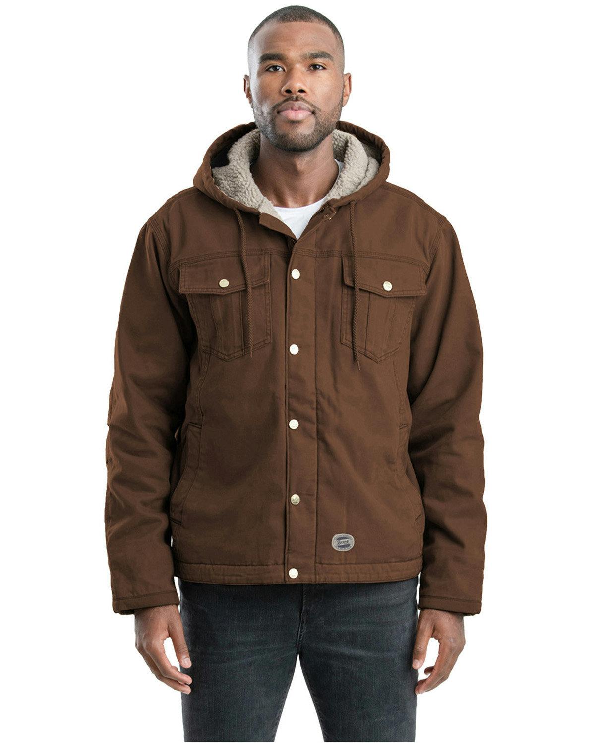 Image for Men's Vintage Washed Sherpa-Lined Hooded Jacket
