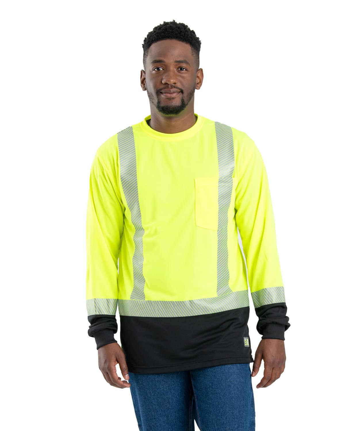 Image for Men's Hi-Vis Class 3 Color Blocked Long-Sleeve T-Shirt