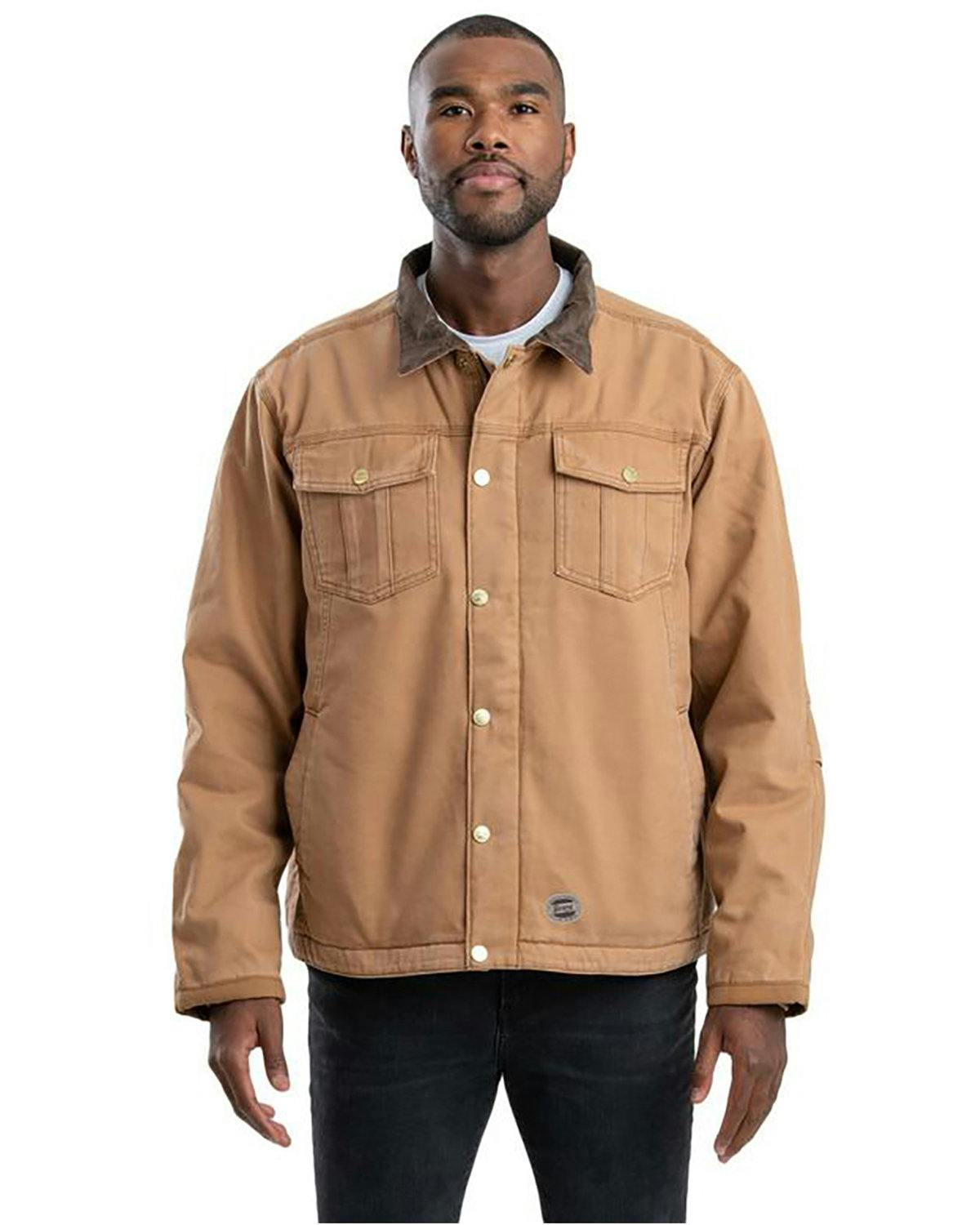 Image for Unisex Vintage Washed Sherpa-Lined Work Jacket