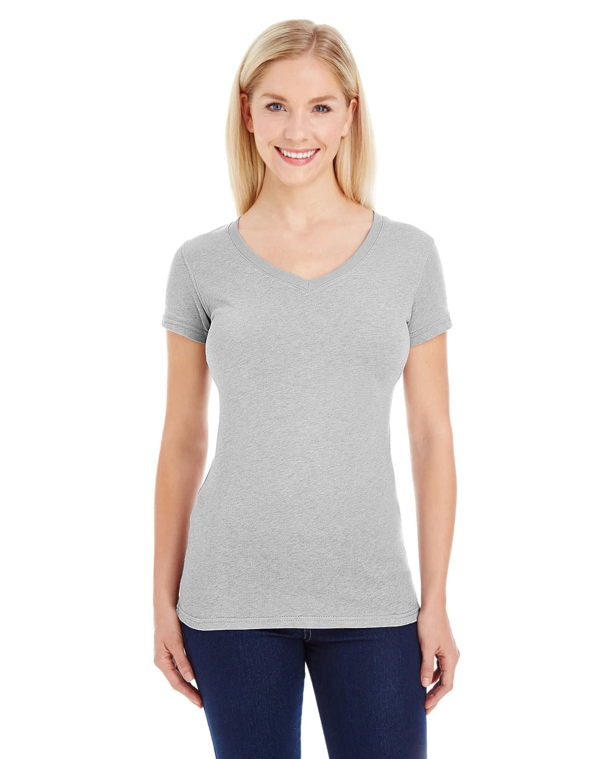 Image for Ladies' Glitter V-Neck T-Shirt