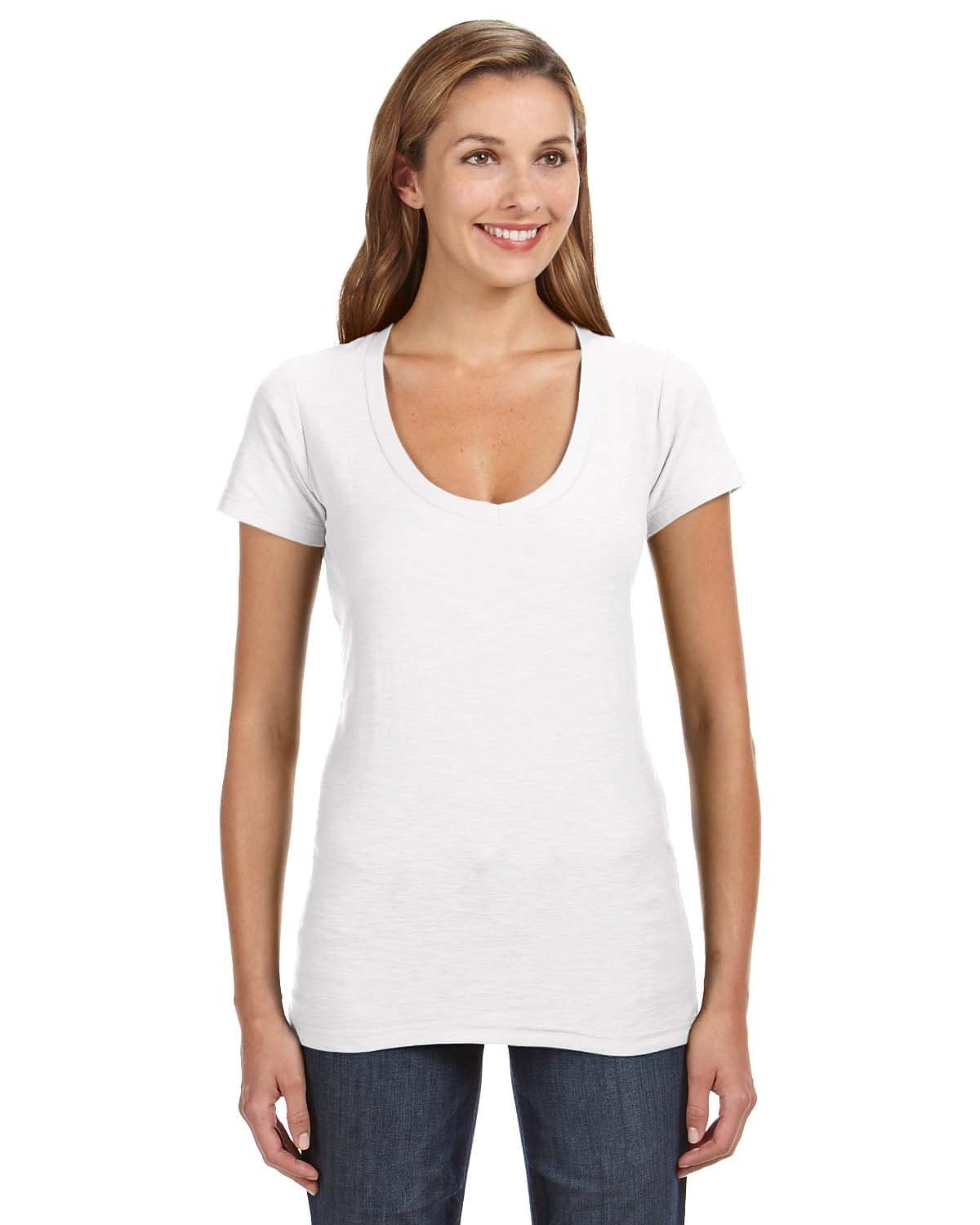 Image for Ladies' V-Neck Slub T-Shirt