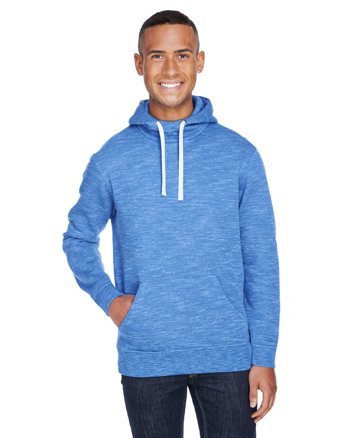 Image for Adult Melange Fleece Pullover Hooded Sweatshirt