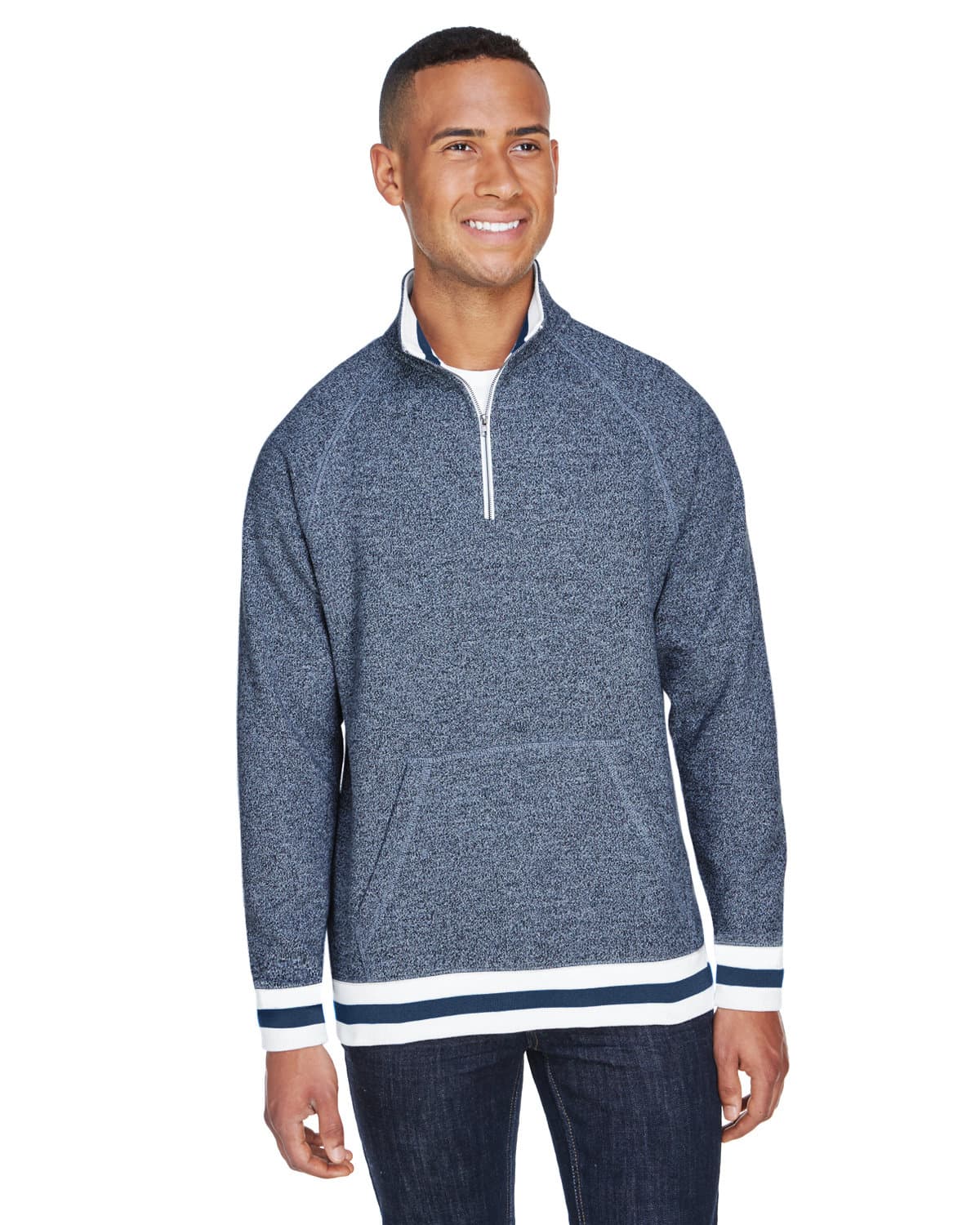 Image for Adult Peppered Fleece Quarter-Zip