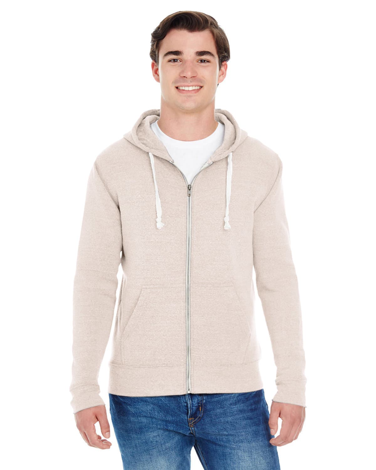 Image for Adult Triblend Full-Zip Fleece Hooded Sweatshirt