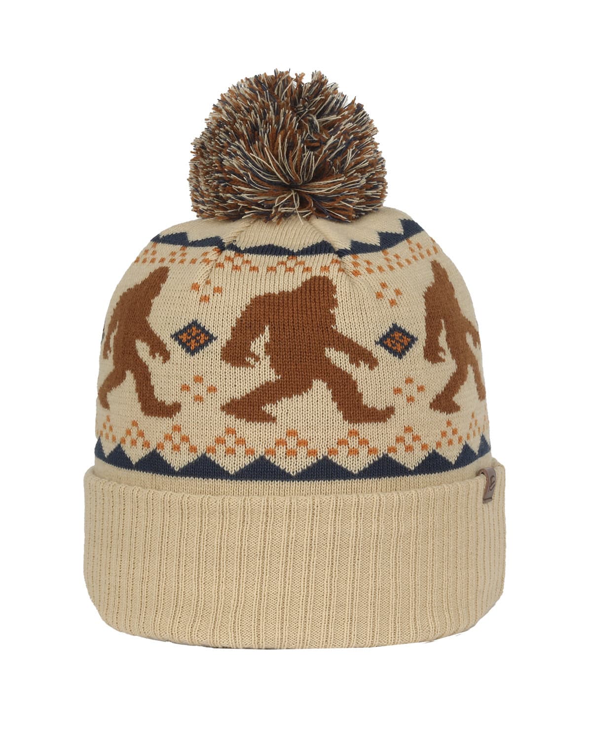 Image for Knit Printed Watch Cap with Pom