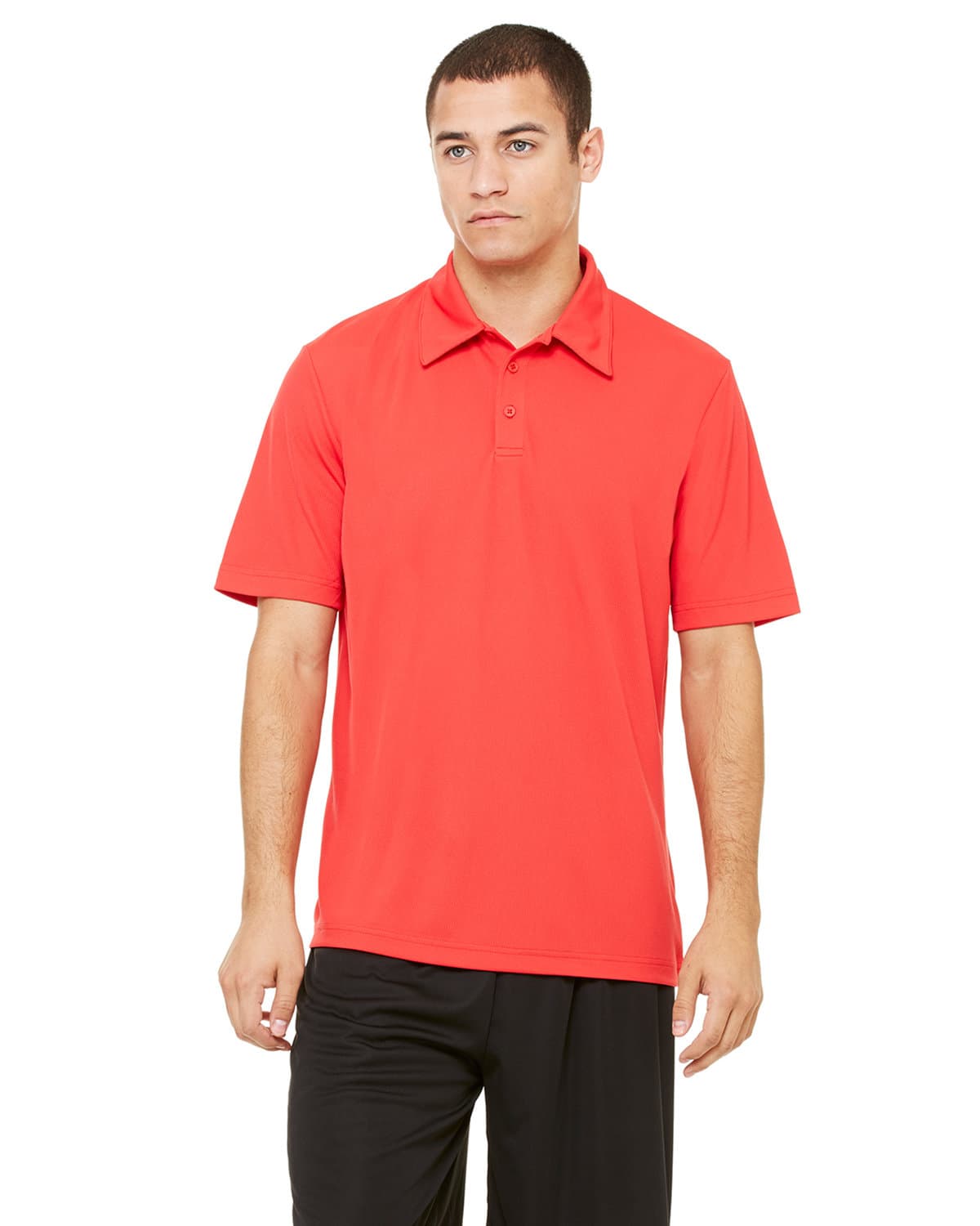 Image for Unisex Performance Three-Button Mesh Polo