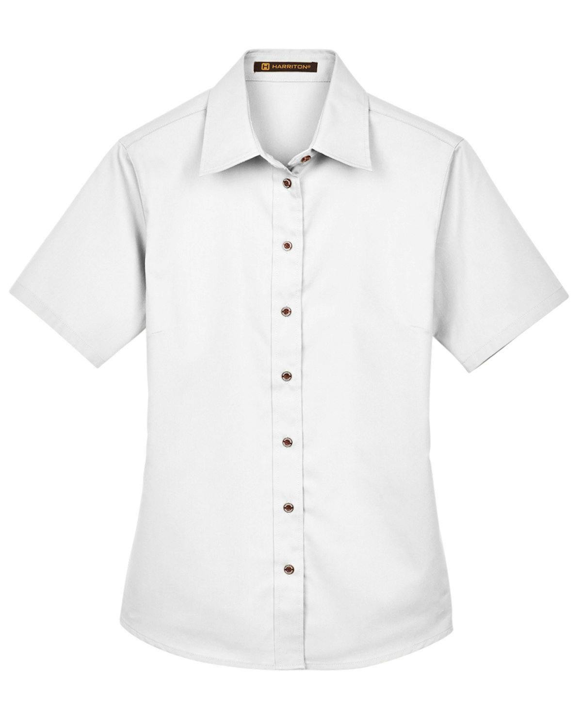 Image for Ladies' Easy Blend™ Short-Sleeve Twill Shirt with Stain-Release