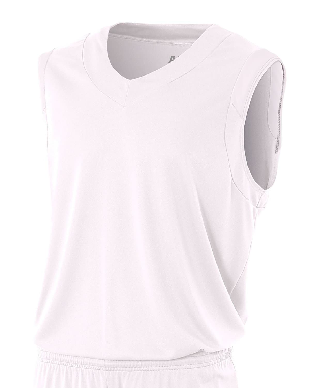 Image for Adult Moisture Management V Neck Muscle Shirt