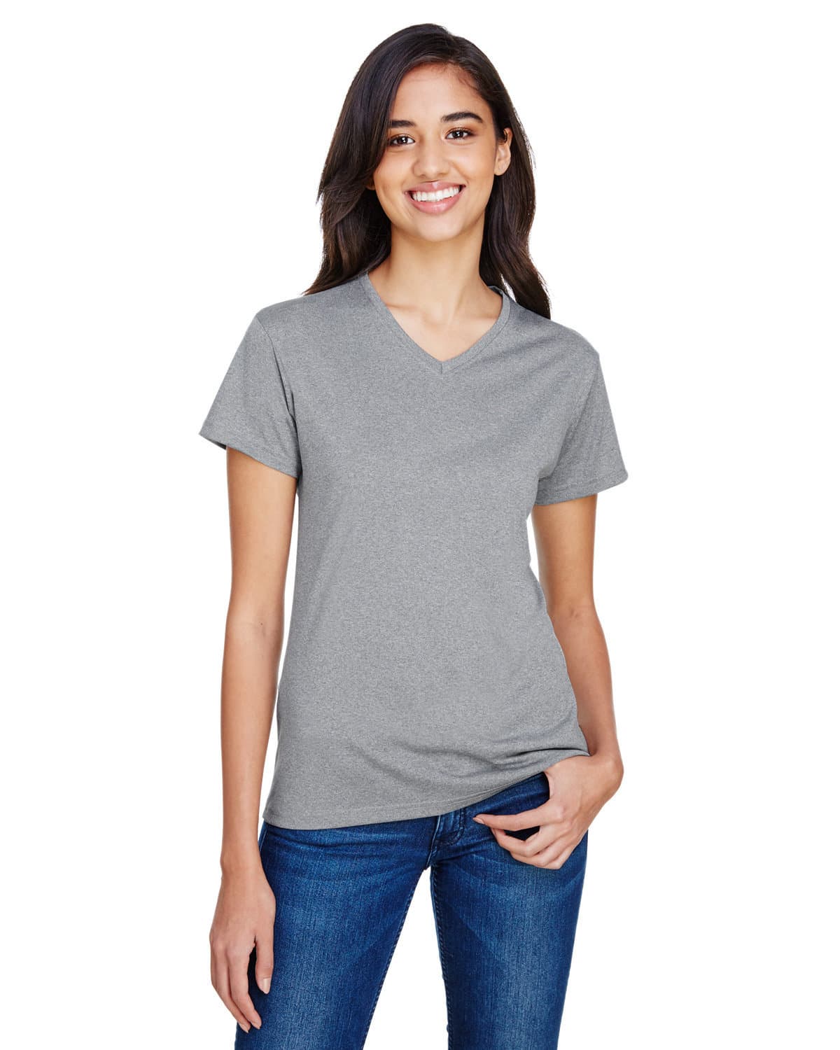 Image for Ladies' Topflight Heather V-Neck T-Shirt