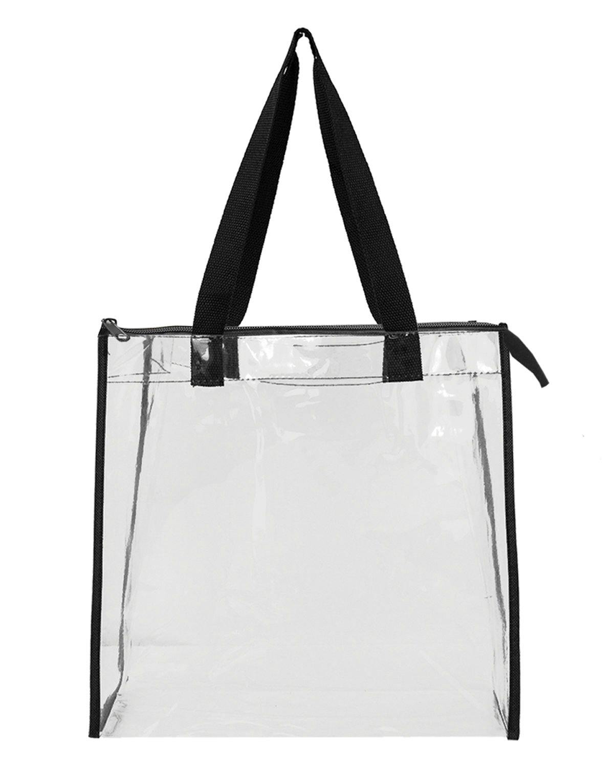 Image for Clear Tote with Gusseted And Zippered Top