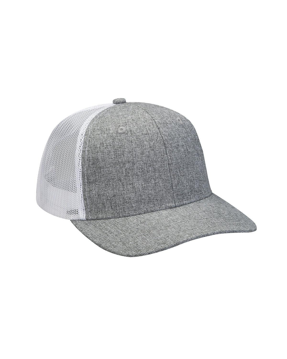 Image for Heather Woven/Soft Mesh Trucker Style Cap