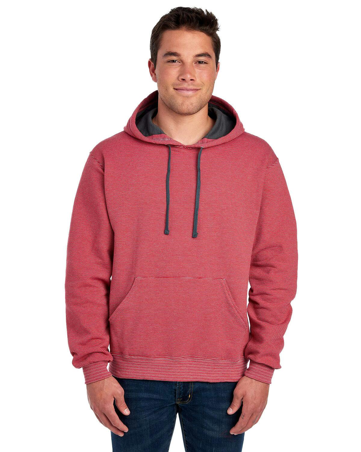 Image for Adult Sofspun® Striped Hooded Sweatshirt