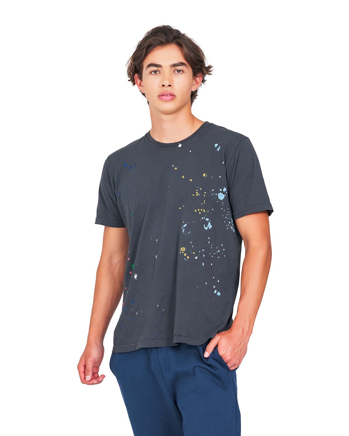 Image for Unisex USA Made Garment-Dyed Paint Splatter T-Shirt