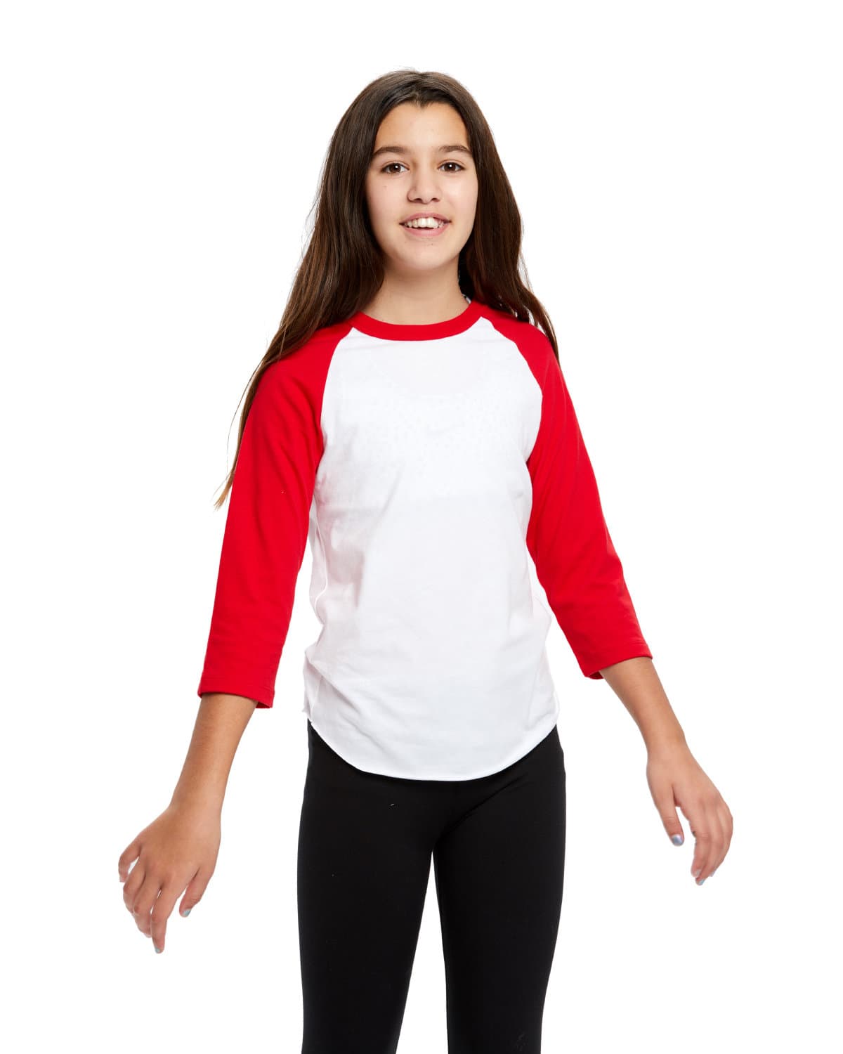 Image for Youth USA Made 3/4 Sleeve Baseball Raglan T-Shirt