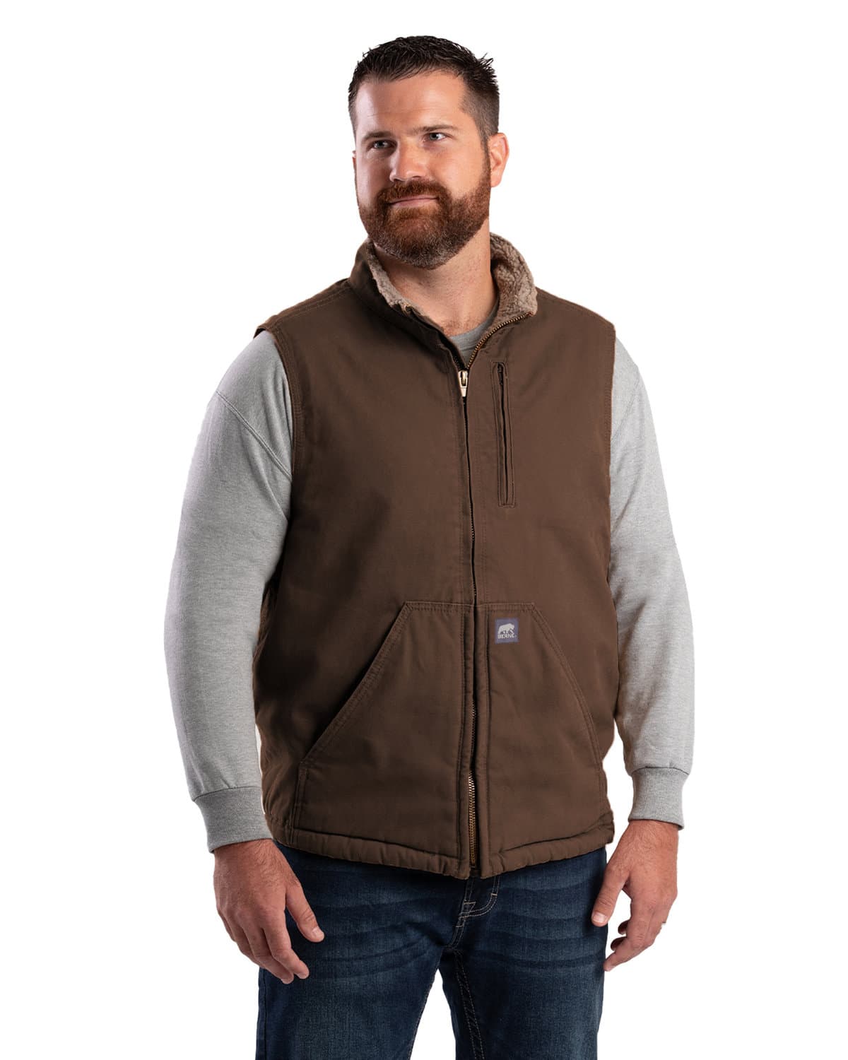 Image for Men's Heartland Sherpa-Lined Washed Duck Vest